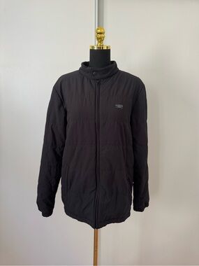 Travis Mathew Men's Black Quilted Zip Puffer Jacket